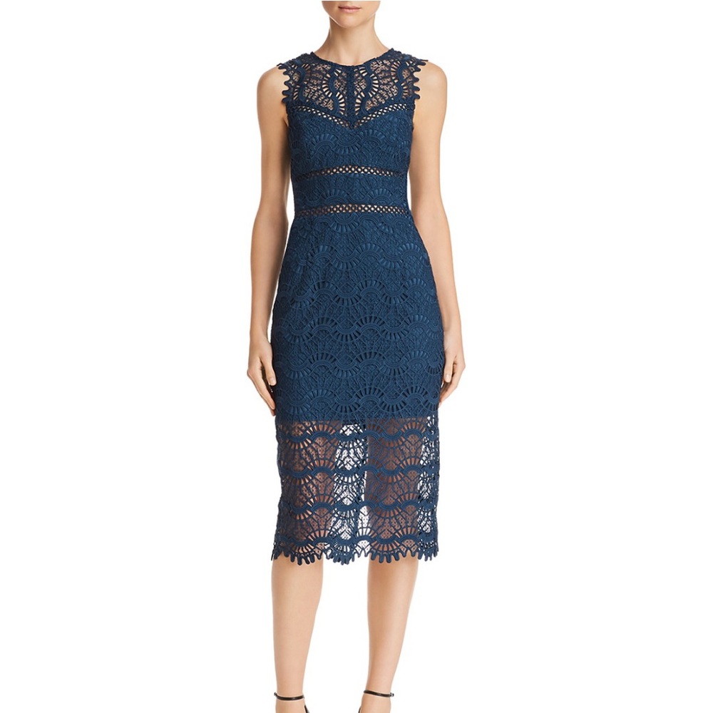 NWT Bardot Lace Midi Dress - Deep Teal